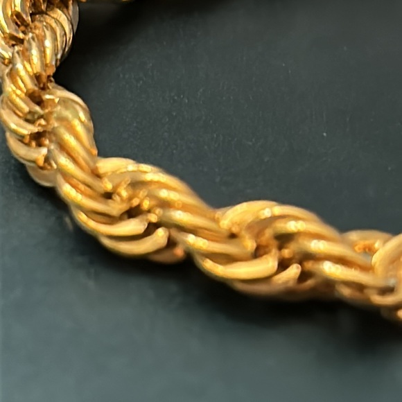 Vintage Napier Gold Tone Rope Bracelet 7.5’ - Picture 3 of 6